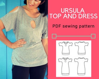 The Ursula Knit Top and Dress PDF sewing pattern