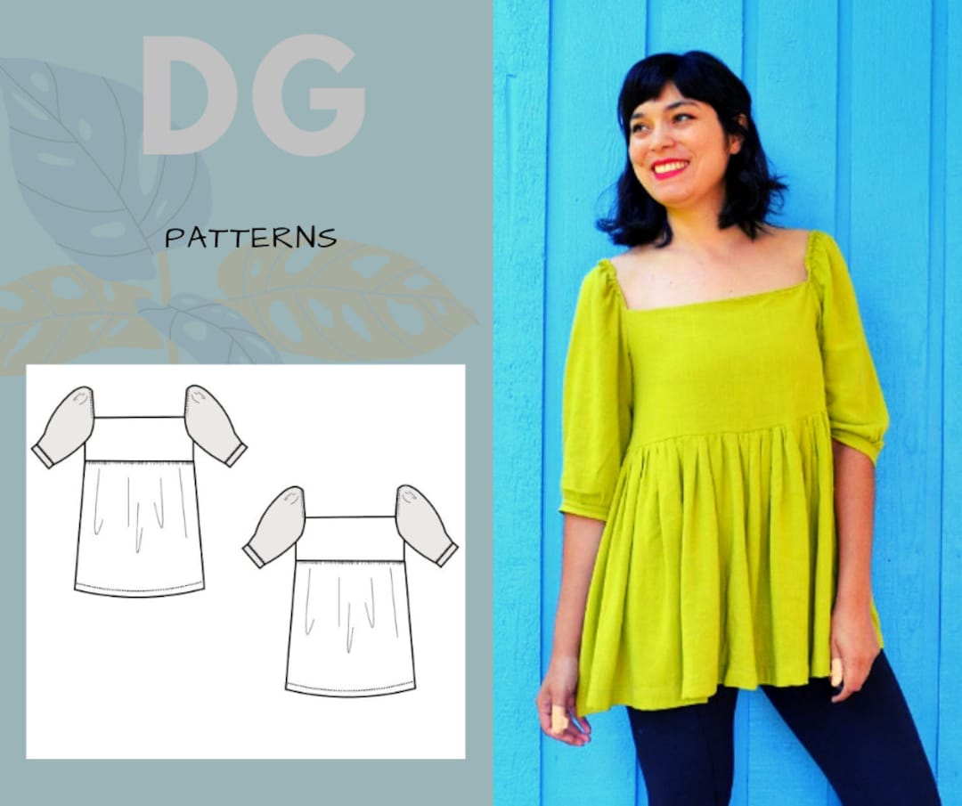 Damaris Tunic PDF Sewing Pattern and Printable Sewing Tutorial for ...
