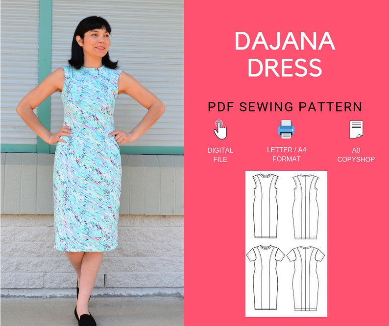 Dajana Dress PDF Sewing Pattern and Sewing Tutorial for Women - Etsy Canada