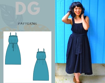 The Genova Dress PDF sewing pattern and step by step sewing tutorial for women