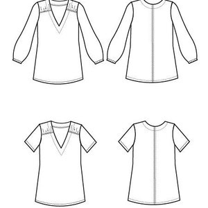 Sue Woven Top PDF Sewing Pattern and Printable Sewing Tutorial for ...