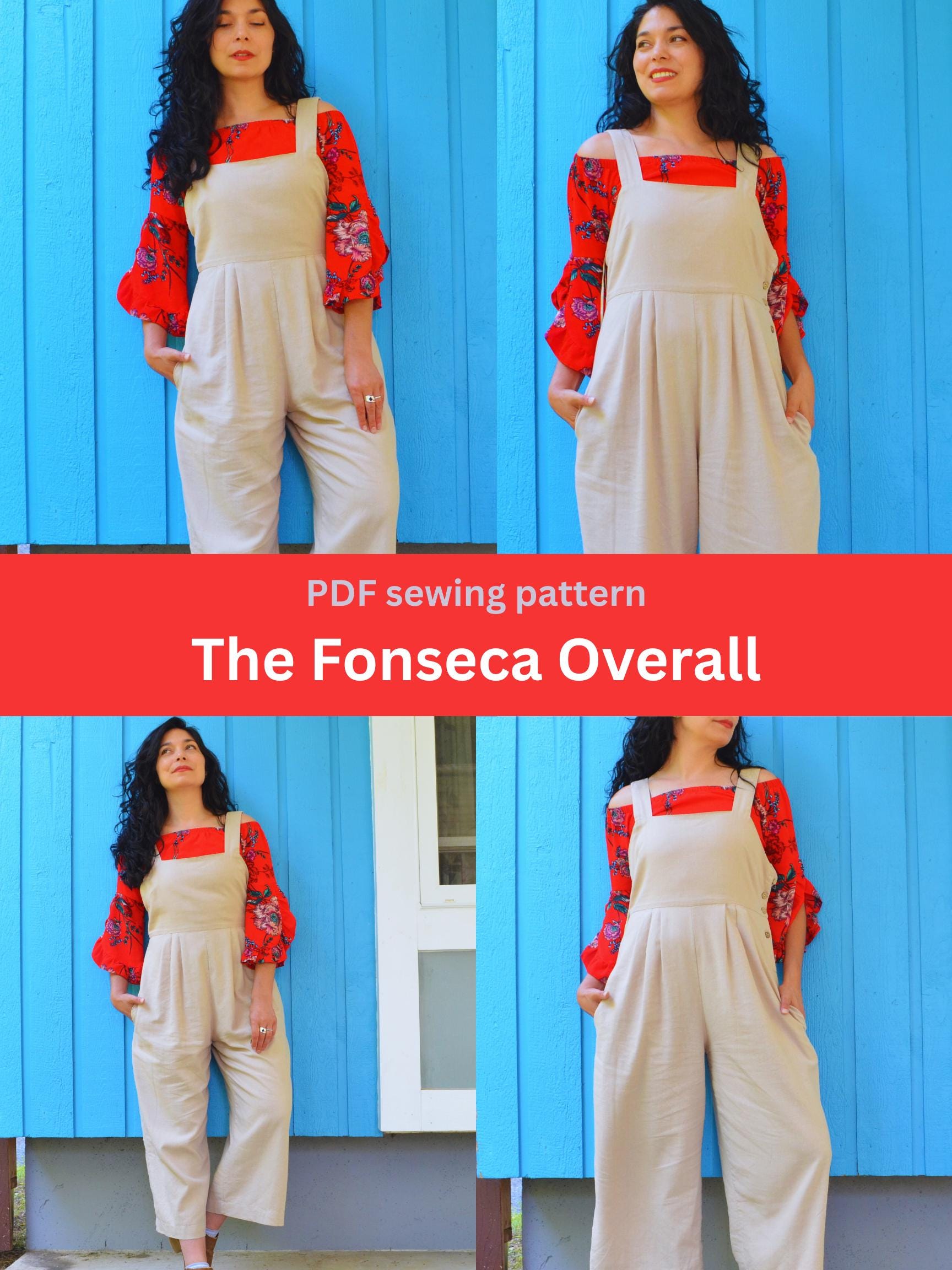 The Fonseca Overall PDF Sewing Pattern and Sewing Tutorial - Etsy