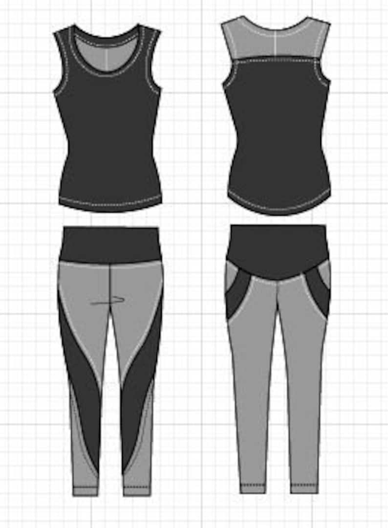 Rowen Activewear Set PDF sewing pattern Etsy.de
