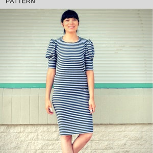 The Veronica Top and Dress PDF sewing pattern and step by step sewing tutorial image 6