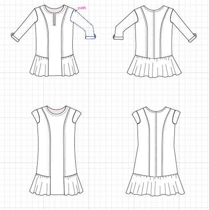 The Luise Tunic and Dress PDF Printable Sewing Pattern and Step by Step ...