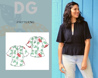 Emily TOP PDF sewing pattern and sewing tutorial