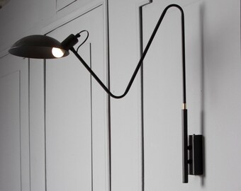 ZORRO wall light sconce mid century modern minimal industrial shade swing arm