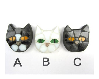 Mosaic cat fridge magnet,  size 5cm x 5cm