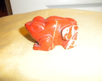 Red Jasper Frog Figurine