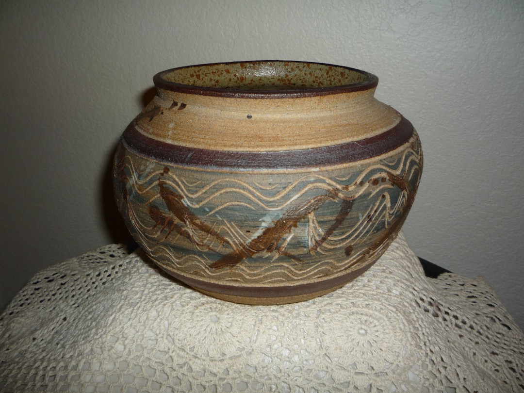 Red Earth Pottery Vase Etsy