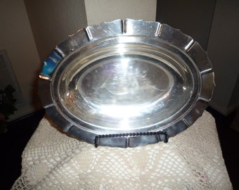 Silver Plate Oval Serving Dish