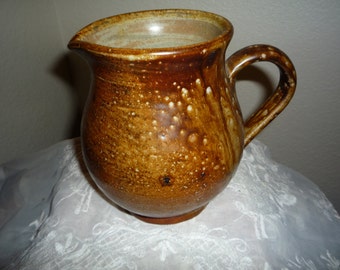 Small Brown Pottery Pitcher