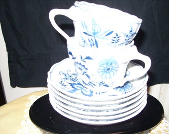 Blue Danube Cups and Saucers