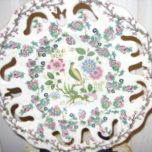 Fait Main Bird of Paradise and Floral Plate