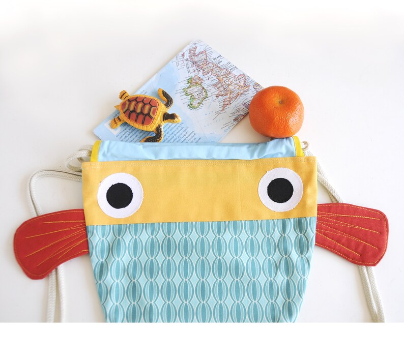 Fish string backpack fish backpacks. turquoise fish bag . Etsy