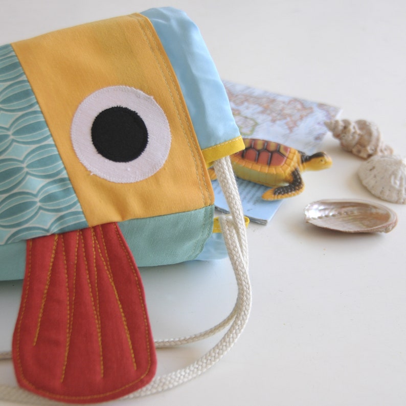 Fish string backpack fish backpacks. turquoise fish bag . Etsy