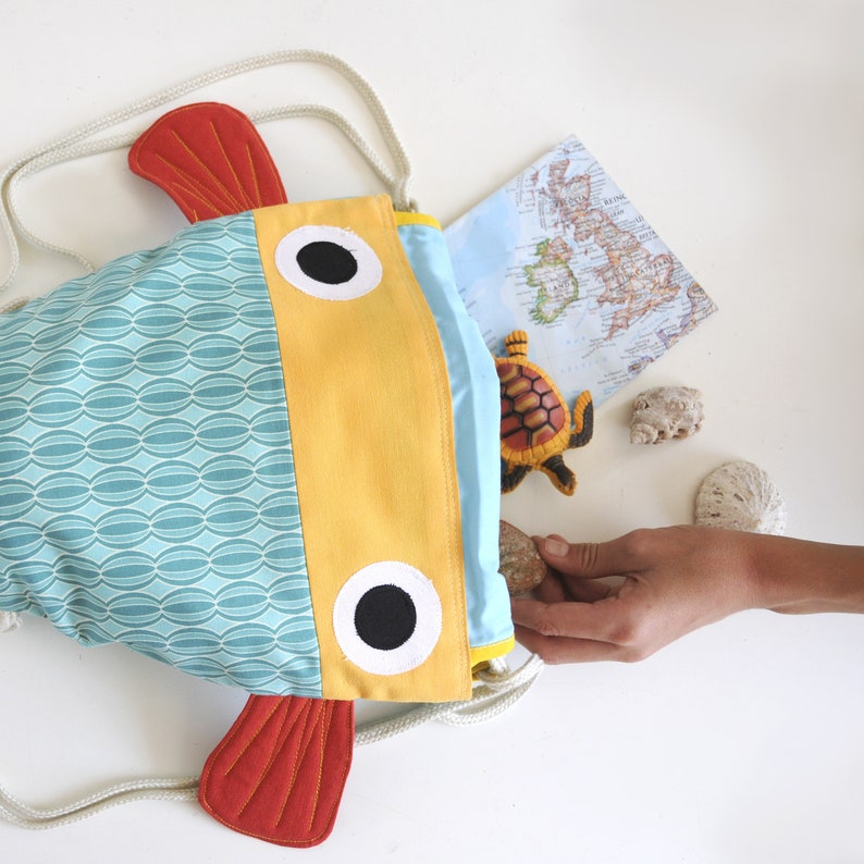 Fish string backpack fish backpacks. turquoise fish bag . Etsy