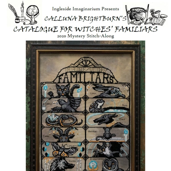 Catalogue for Witches' Familiars - 2020 Mystery Stitch Along - Cross Stitch Pattern - INSTANT PDF DOWNLOAD