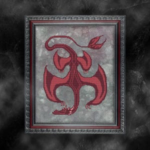 The Rogue Prince - Dragon Digital Cross Stitch Pattern - INSTANT PDF DOWNLOAD