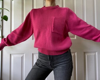 80s Neon Pink Vintage Sweater