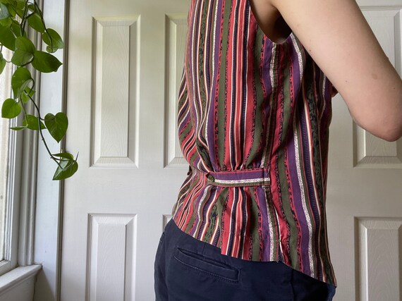 1990s Womens Vintage Vest Blouse - image 4