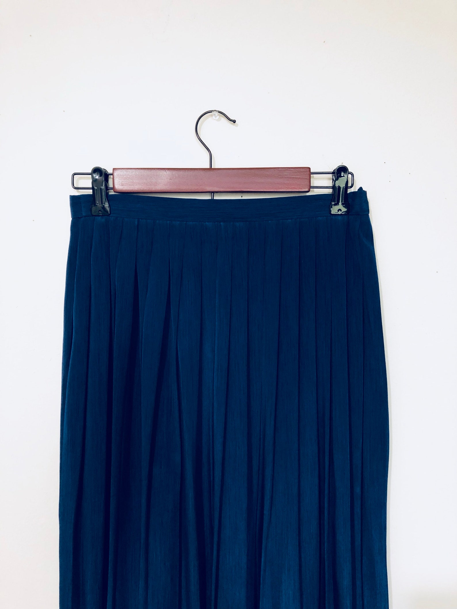 Navy Blue Pleated Skirt - Etsy