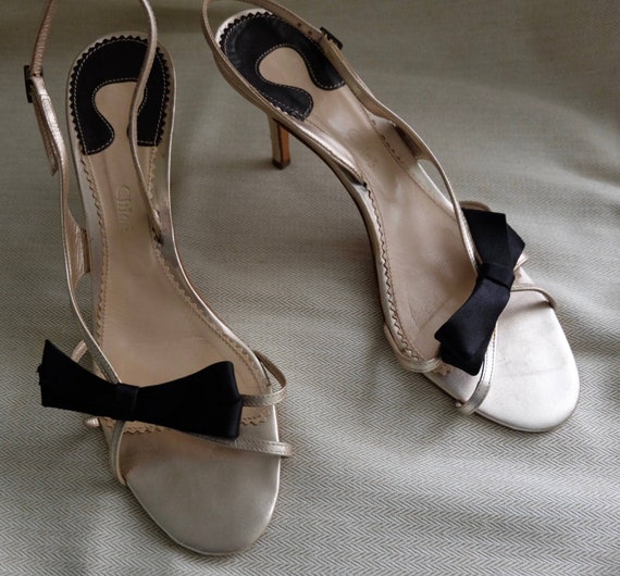 rose gold slingback heels