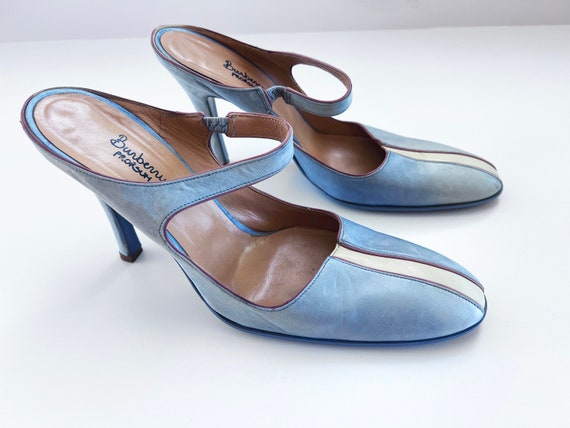 Vintage Burberry Prorsum Pale Blue Slip-on High Heel Shoes EU 39