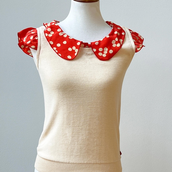 Vintage Sonia Rykiel Peach Cotton Knit Blouse EU 38