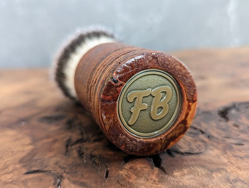 Handmade shaving brush with 26mm synthetic knot image 2