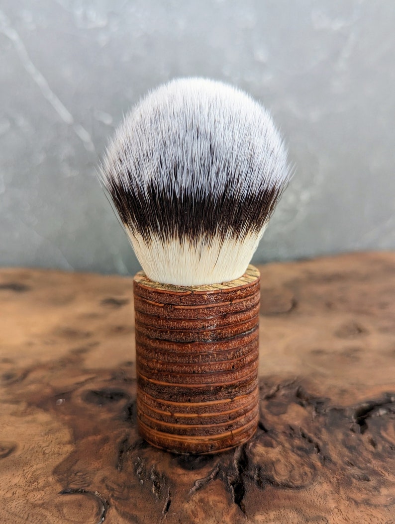 Handmade shaving brush with 26mm synthetic knot image 1