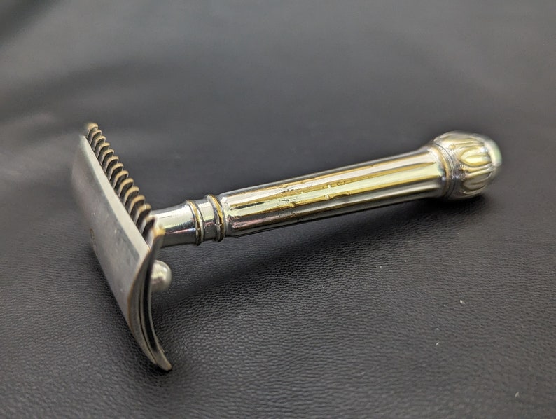 1910 Silver Plated Gillette ABC Pocket Edition Safety Razor image 5