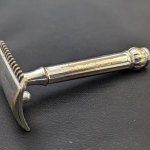 1910 Silver Plated Gillette ABC Pocket Edition Safety Razor image 5