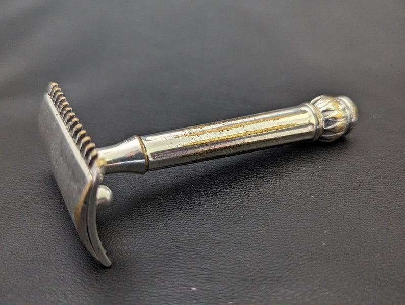 1910 Silver Plated Gillette ABC Pocket Edition Safety Razor Bild 5