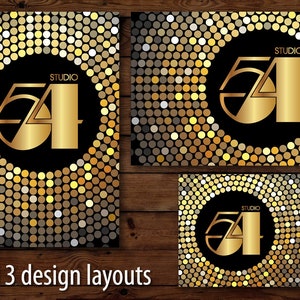Carteles y letreros para fiestas de Studio 54: descarga digital