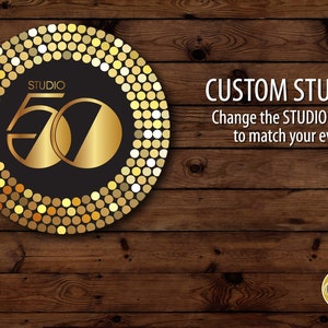 STUDIO 54 Custom 3.5, 4, or 4.5 Inch Round Labels: Digital Download
