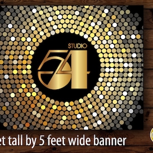 Studio 54 Party Banner: Digital Download