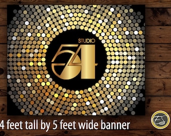 Studio 54 Party Banner: Digital Download