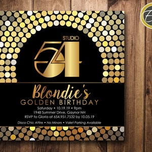 Spiegelkugel, Studio 54: Geburtstagseinladung - Digitaler Download