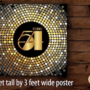 Studio 54 Square Party Poster: Digital Download