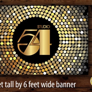 Studio 54 Party Banner: Digital Download