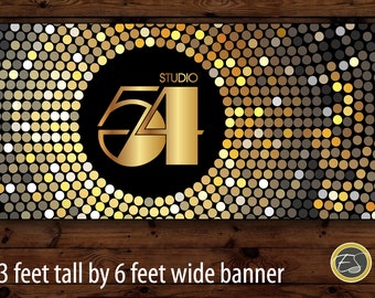 Studio 54 Party Banner: Digital Download