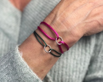 ブレスレット LABEL K BRAIDED FABRIC BRACELET (BR-TISSE_PINKMOMSROCK) Brazilian Bracelet Friendship Wire Cotton Waxed Braided Pink
