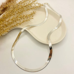 Herringbone chain 925 Sterling silver, 5 mm, snake chain, herringbone chain, silver chain, real silver jewelry in snake look