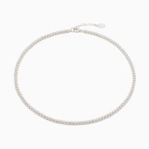 Kugelkette Silber, Silberperlenkette, Echte Silberperlenkette, Silberne Kugelkette, Silberkette