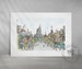 Main Street USA | Disney World | PRINTS AVAILABLE from my original drawing & watercolour illustration. Magic Kingdom drawing, Main St Disney 