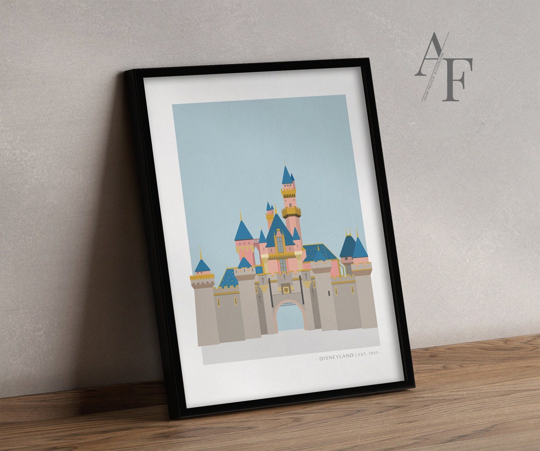 Disneyland Schloss | Drucke von meiner sehr detaillierten GRAPHIK ...