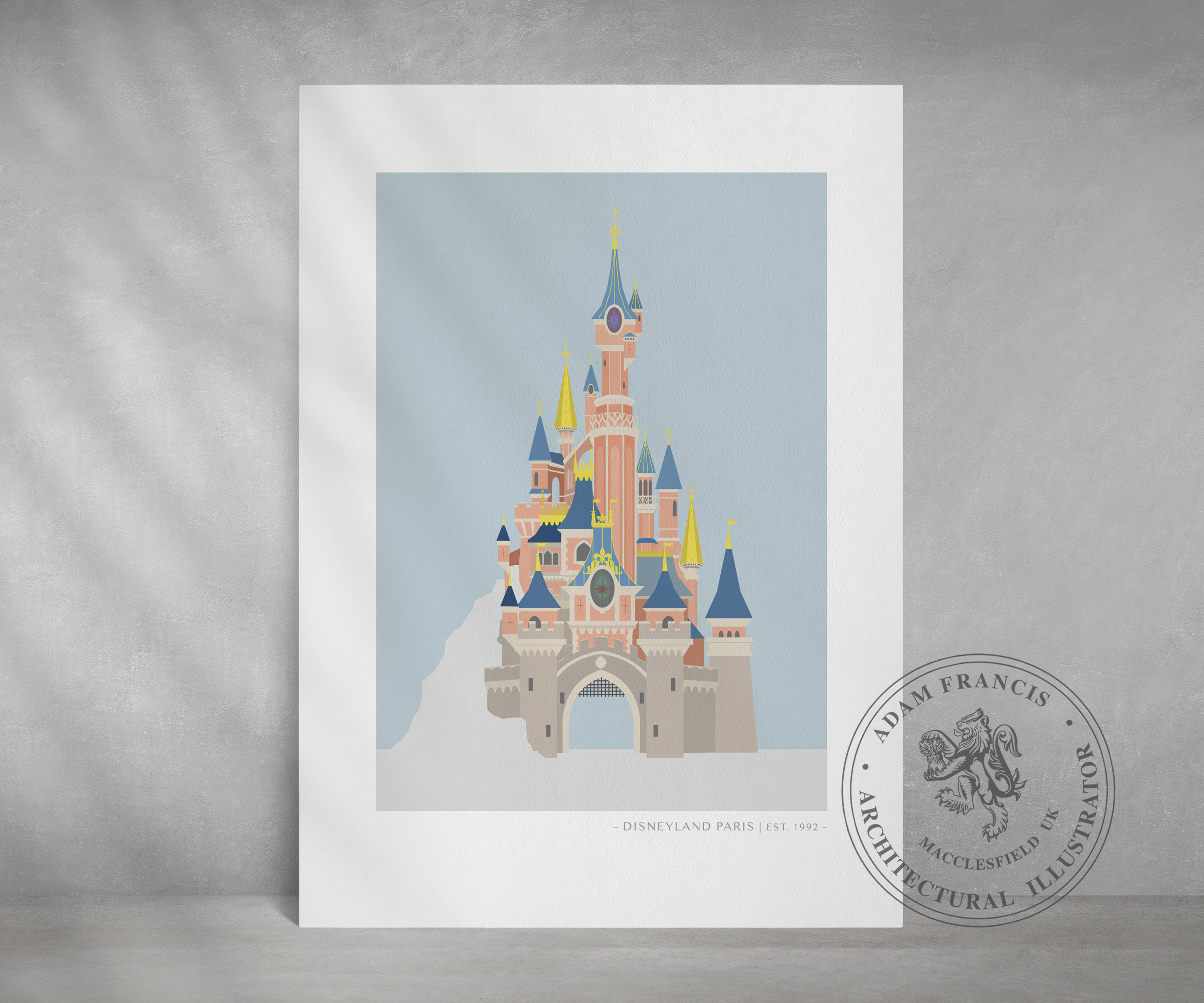 Disneyland Paris Castle Prints Form My Very Detailed Graphic Etsy Ireland