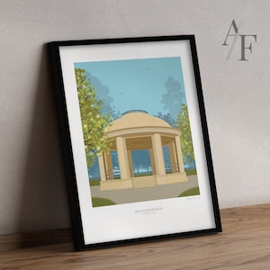MACCLESFIELD SOUTH PARK Illustrated Prints | Great gift for Macclesfield, Cheshire, residents, past and present.