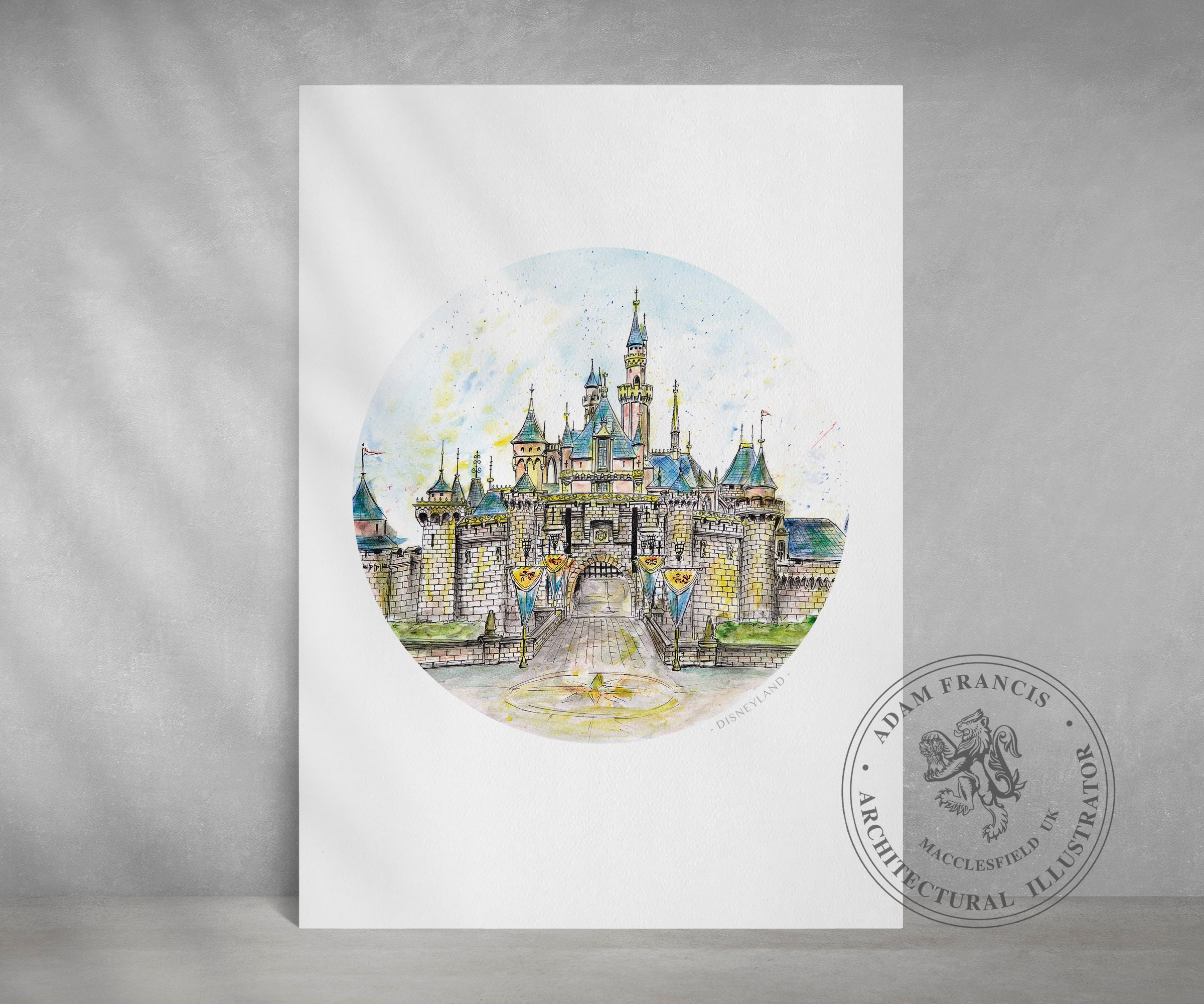 Disneyland Castle Art Prints Taken From My Detailed Pen Etsy Denmark